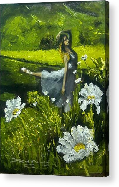 Nymph In A Flower Field